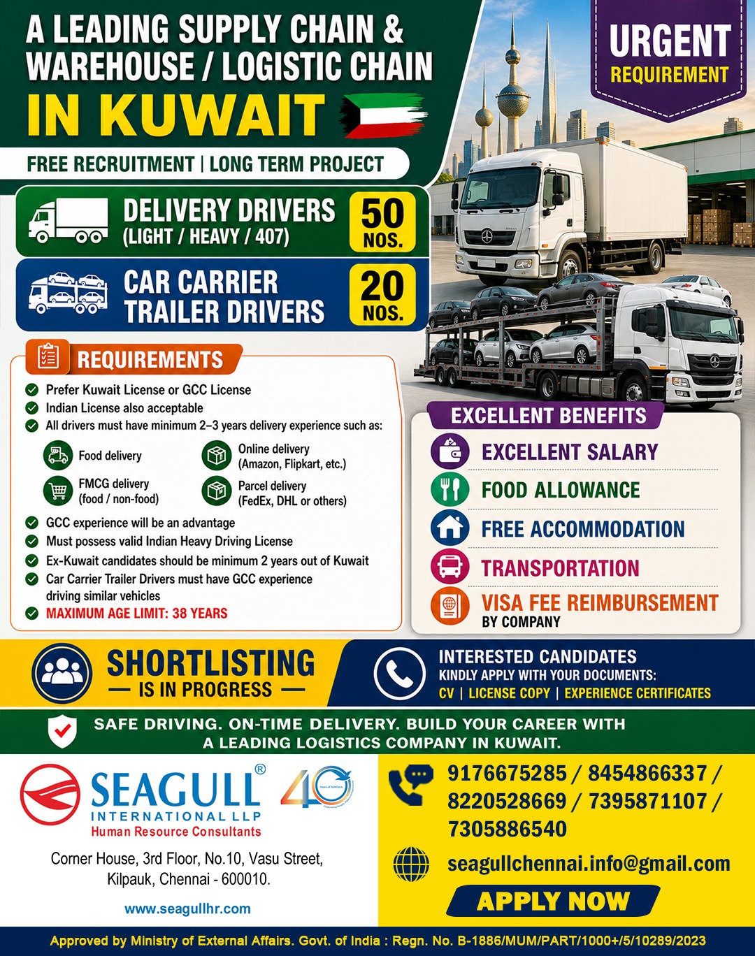 HIRING FOR KUWAIT 