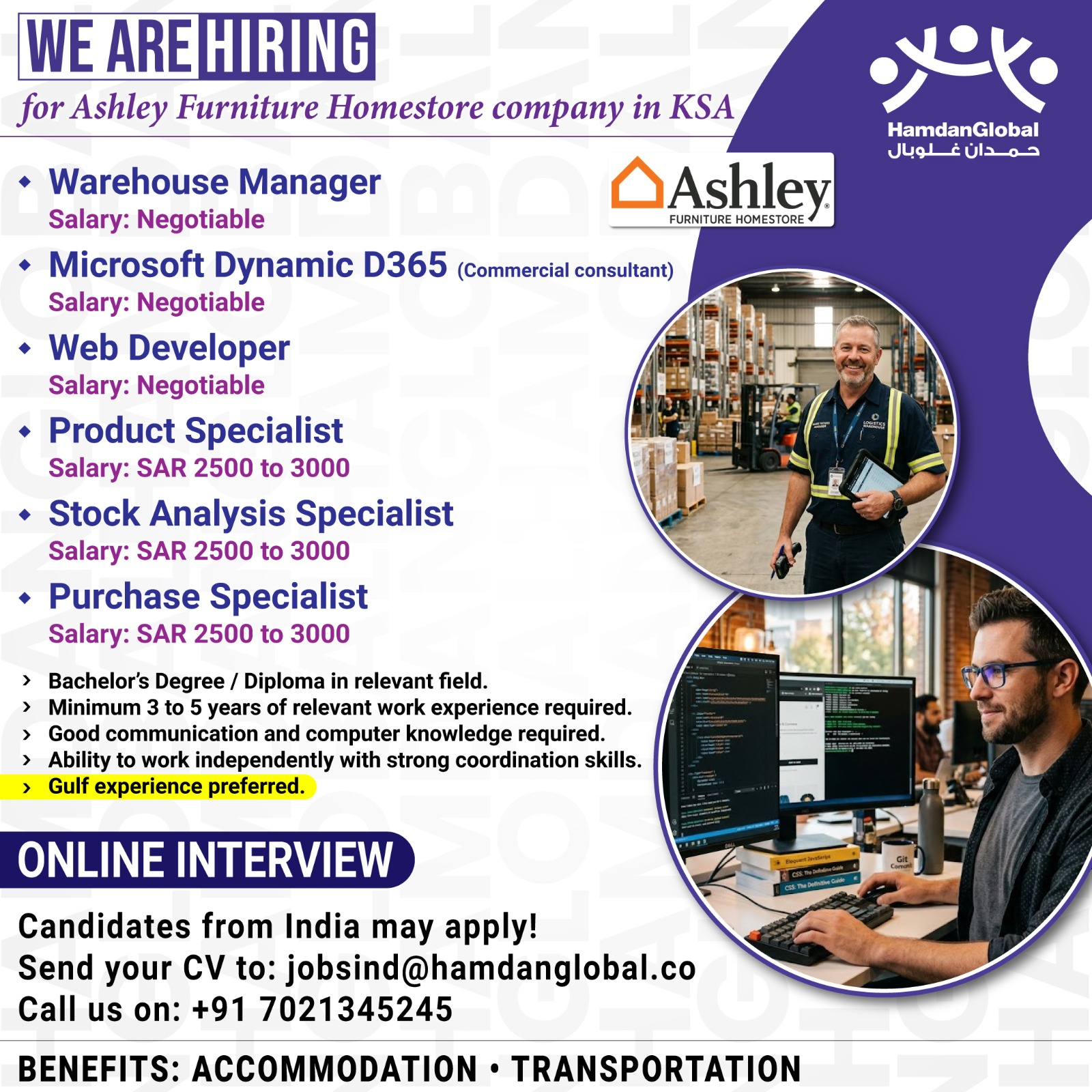 HIRING FOR KSA