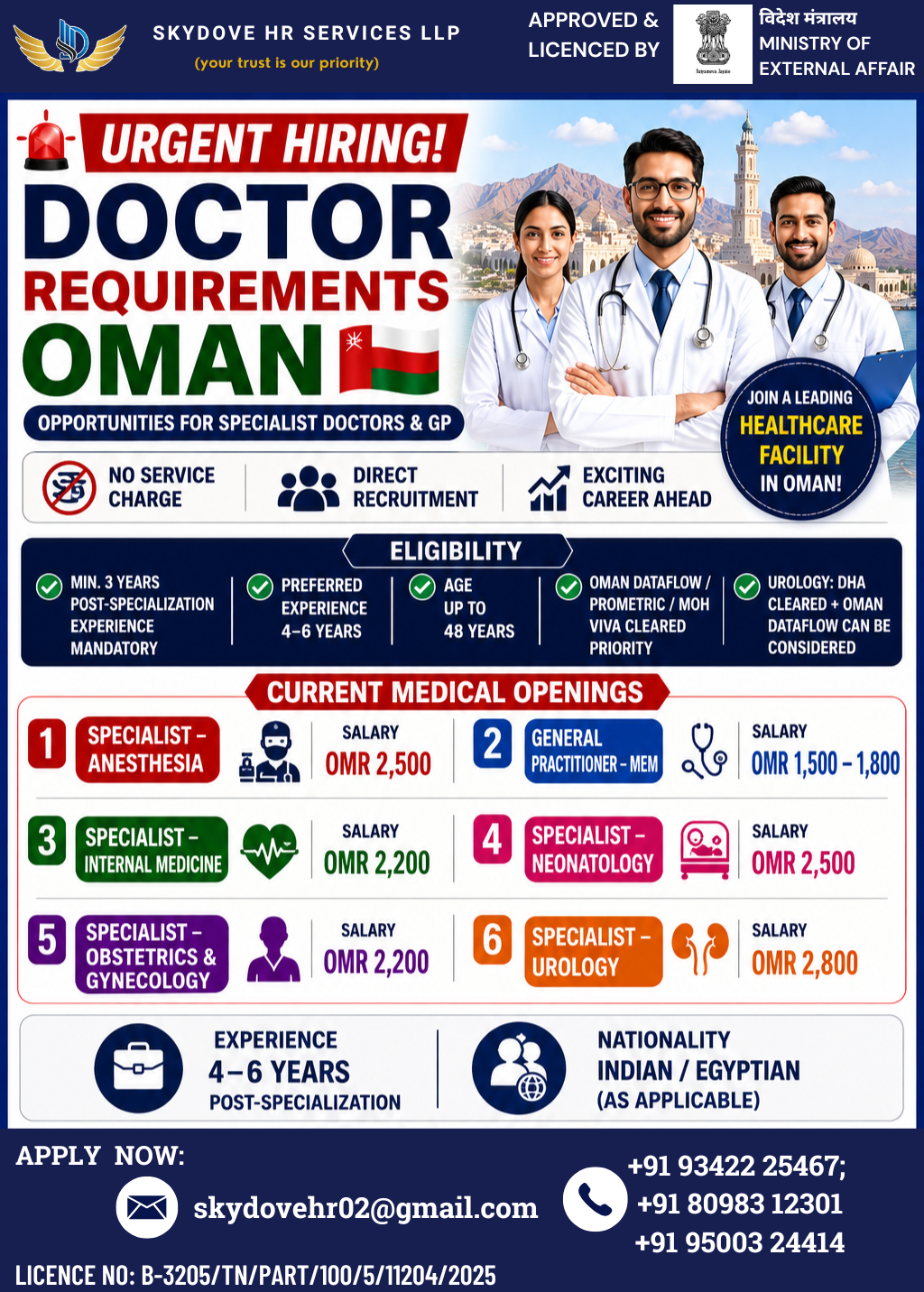 doctors needed for oman