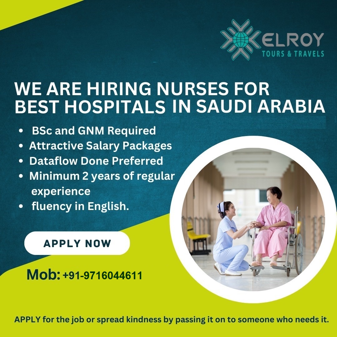 We Are Hiring Nurses For Best Hospital And Clinics In Saudi Arabia